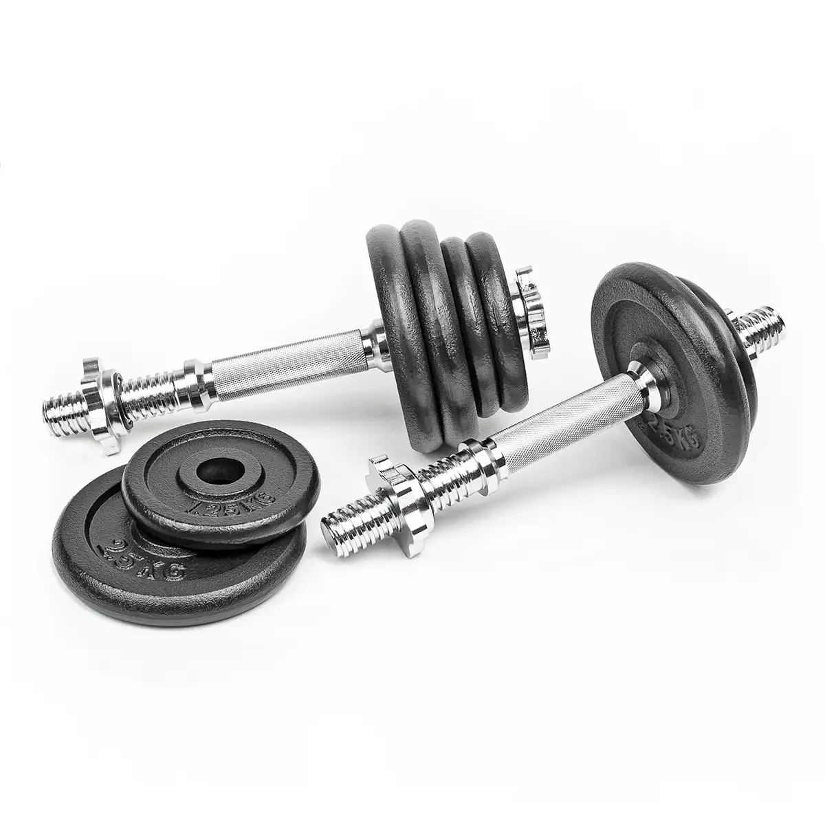 Zestaw hantli żeliwnych w walizce 2x10kg — 2