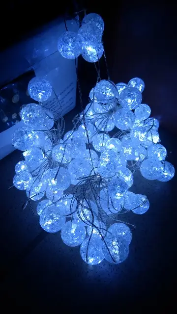 lampki na druciku 80led KULKI św. zimne
