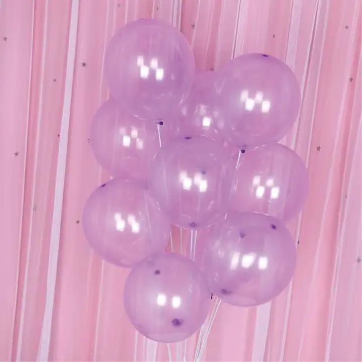 balon fioletowy transparentny 10cali 12szt 400368