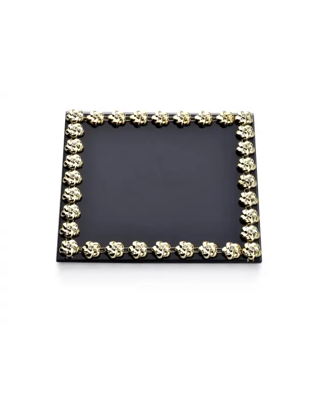 ELIA BLACK podstawka  15x15xh1cm
