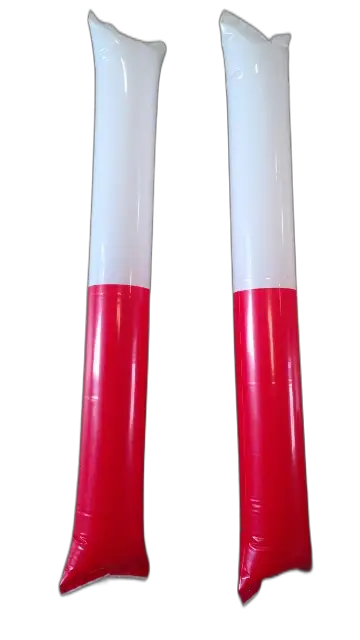 pałka dmuchana 2szt. BIAŁO-CZERWONA  Polska 57cm