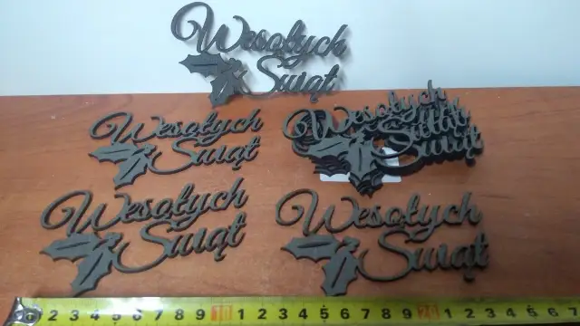 napis 10szt WESOŁYCH ŚWIĄT