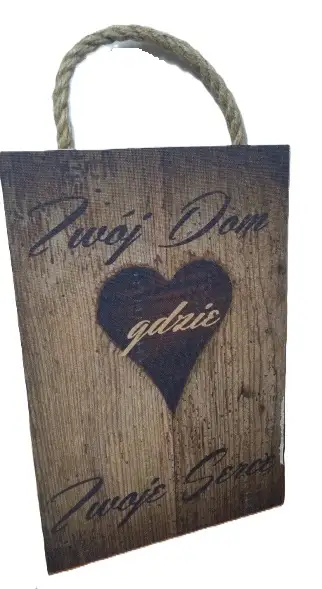 tabliczka/obraz do zawieszenia 20x30 DOM TWÓJ GDZIE SERCE/WiFi