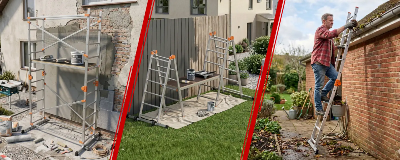 Rusztowanie przegubowe jezdne 4w1 GIERRE Fast&Lock G-FA200FL 3,9 m modułowe — 10