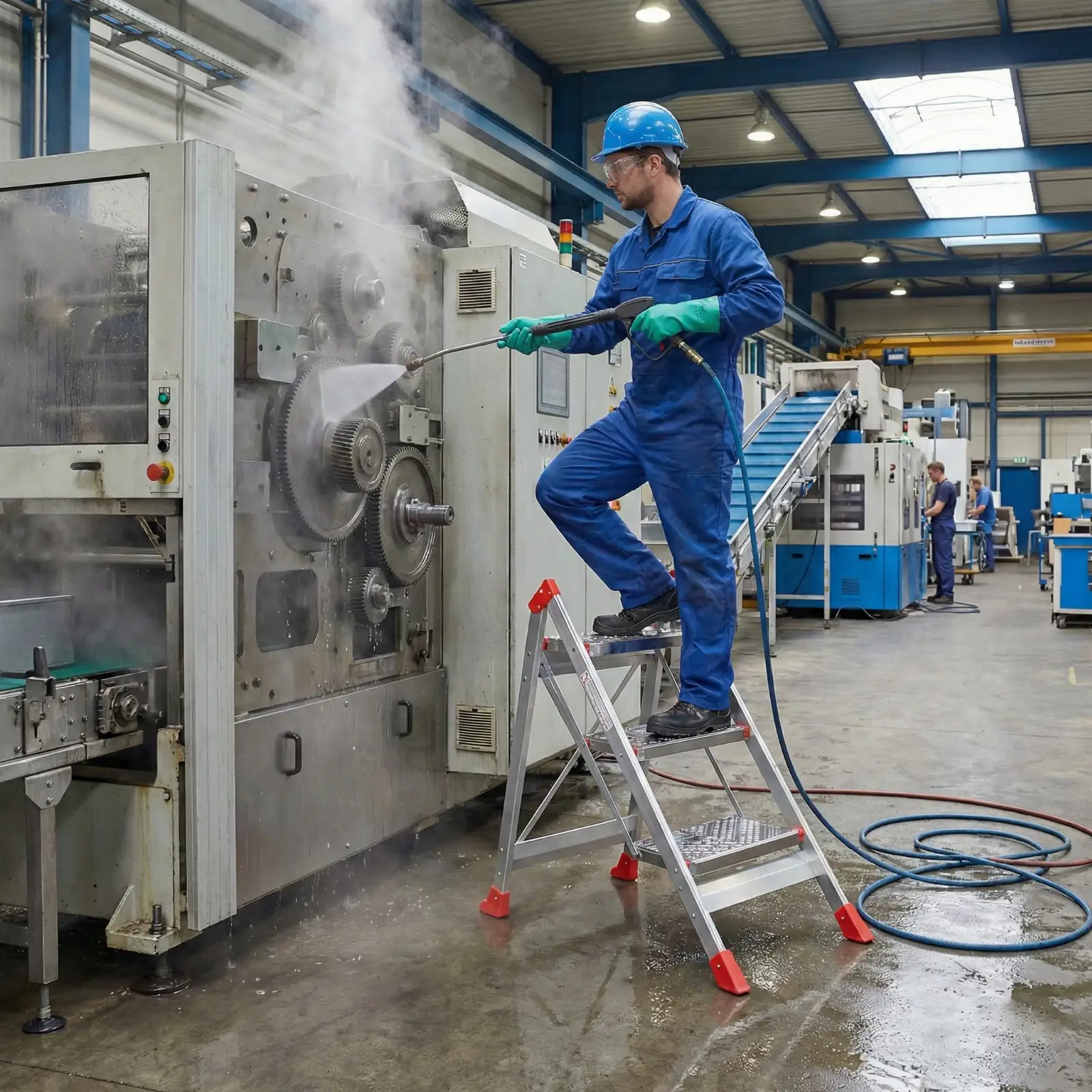 Drabina aluminiowa schody schodki magazynowe składane FARAONE SGP3 - 2,75 m — 10