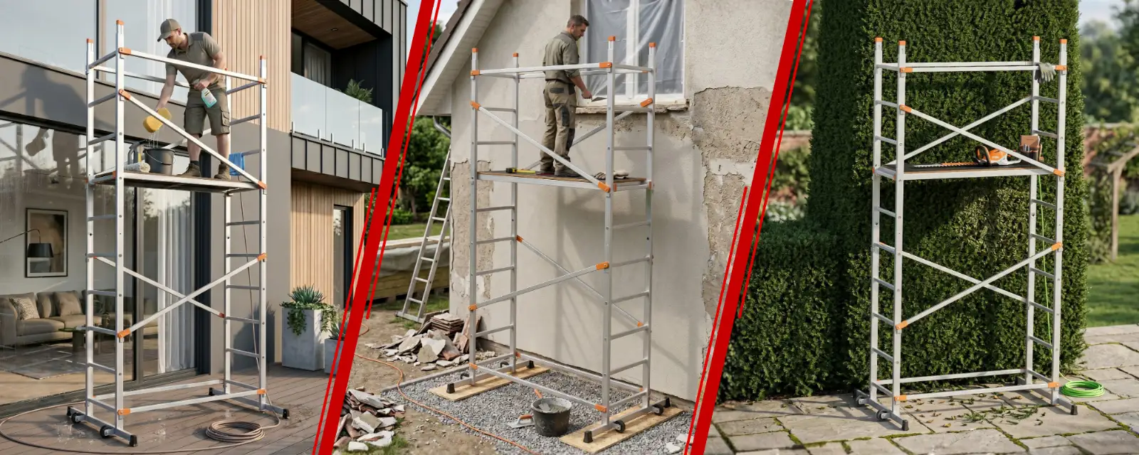Rusztowanie aluminiowe przejezdne jezdne GIERRE G-FA400FL 4,00 m modułowe — 6