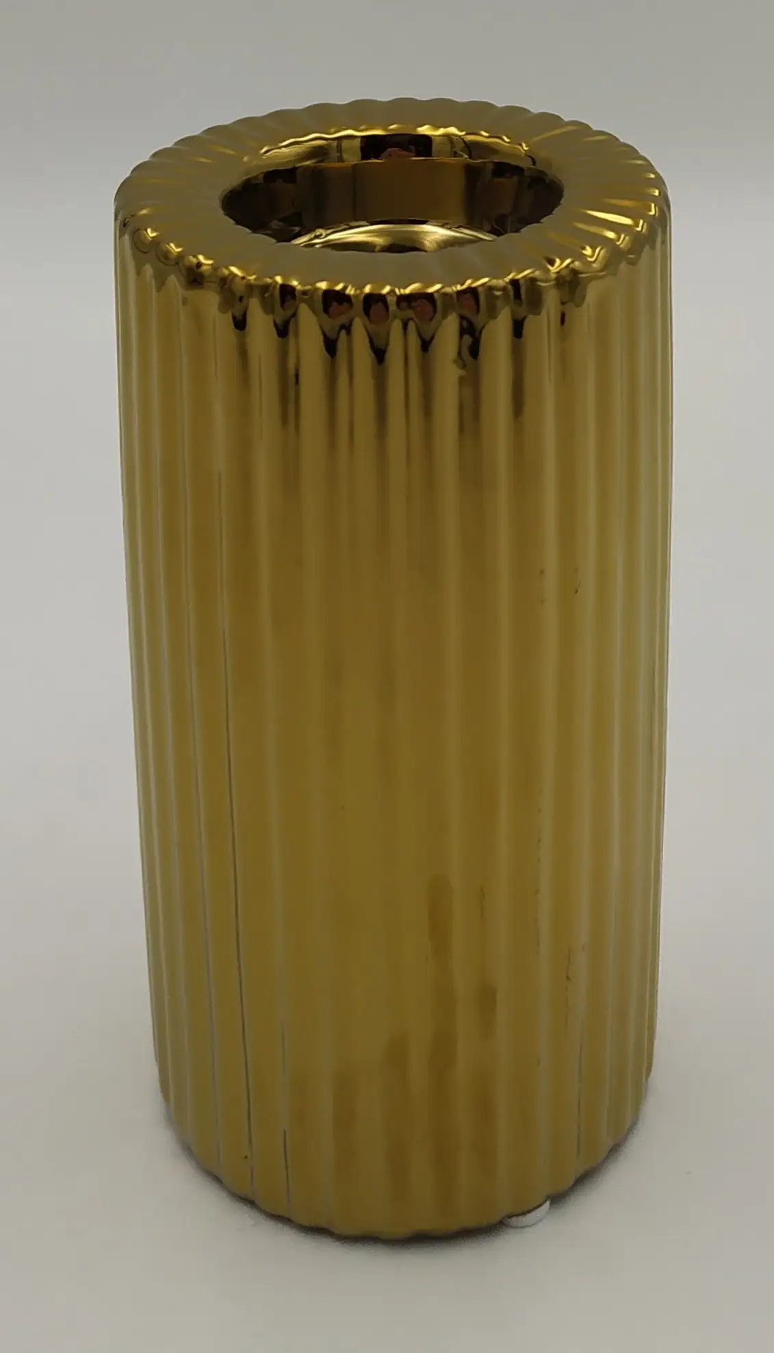 świecznik ceramiczny na tea light  ZŁOTY CHROM | RC791-84