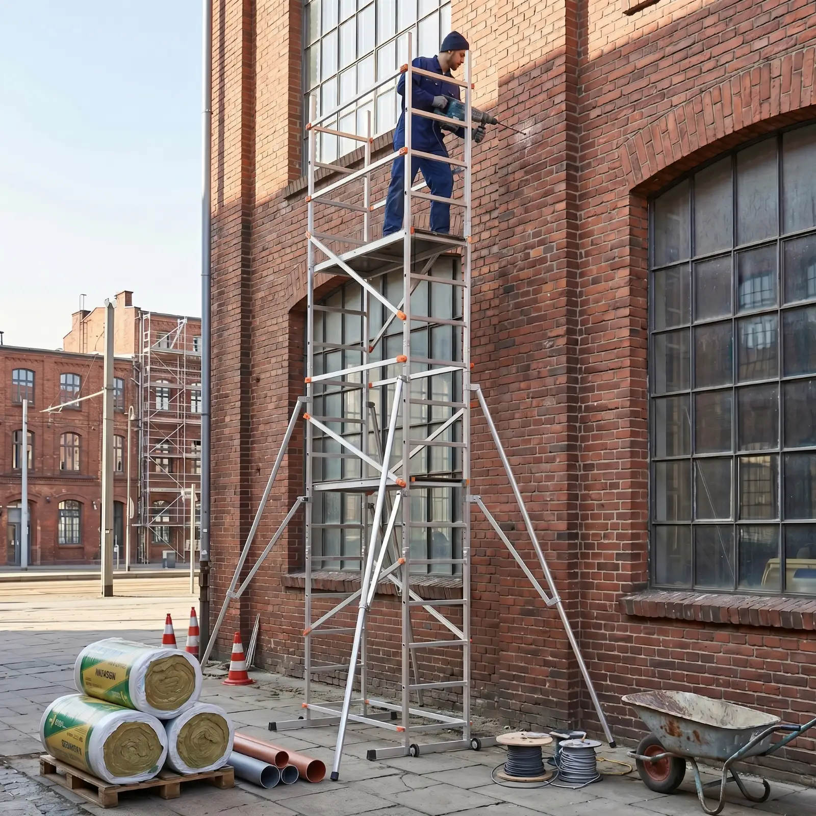 Rusztowanie aluminiowe jezdne GIERRE G-FA400FL + moduł FA600FL 5,8 m — 19
