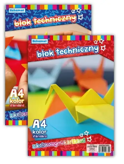 blok techniczny A4 KOLOROWY 10szt.