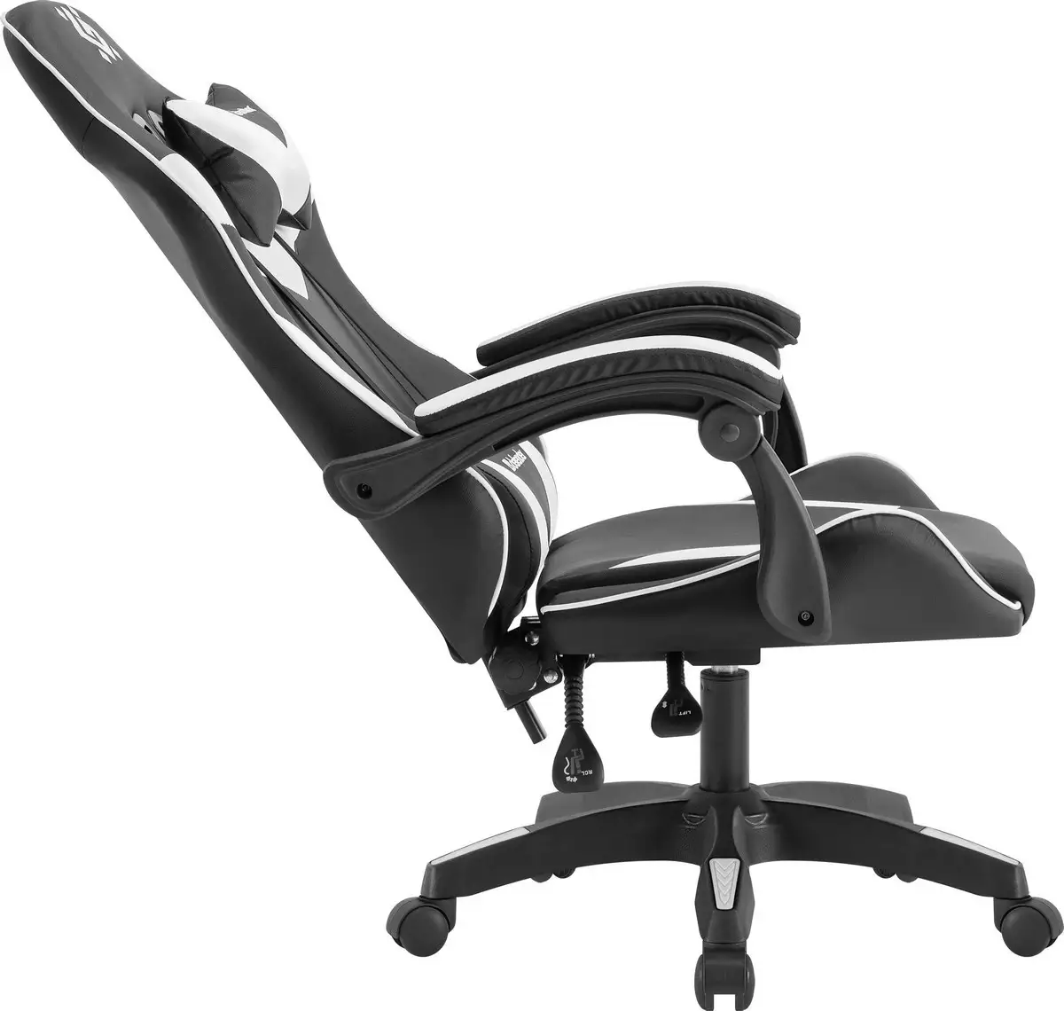 FOTEL DEFENDER URANA BIAŁO-CZARNY GAMING — 18