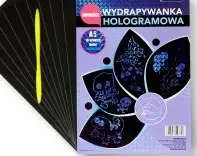wydrapywanka hologramowa A5 NIEBIESKA a'10 + rylec