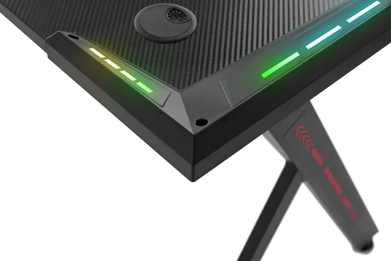 BIURKO DEFENDER GAMER RGB CZARNE GAMING — 17