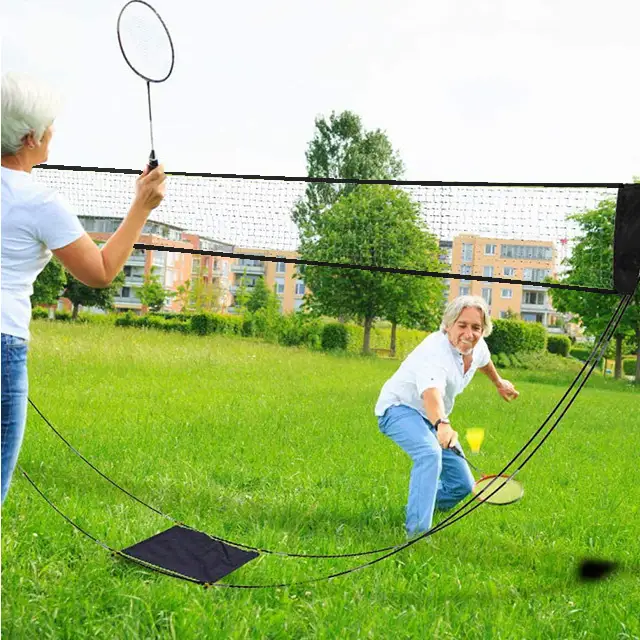 Siatka przenośna do gry w badmintona siatkówkę 3x1,5m — 4