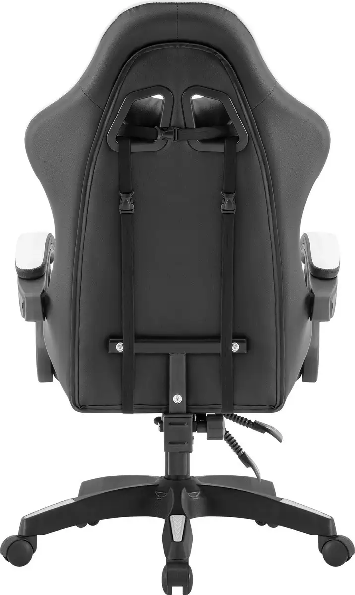 FOTEL DEFENDER URANA BIAŁO-CZARNY GAMING — 19