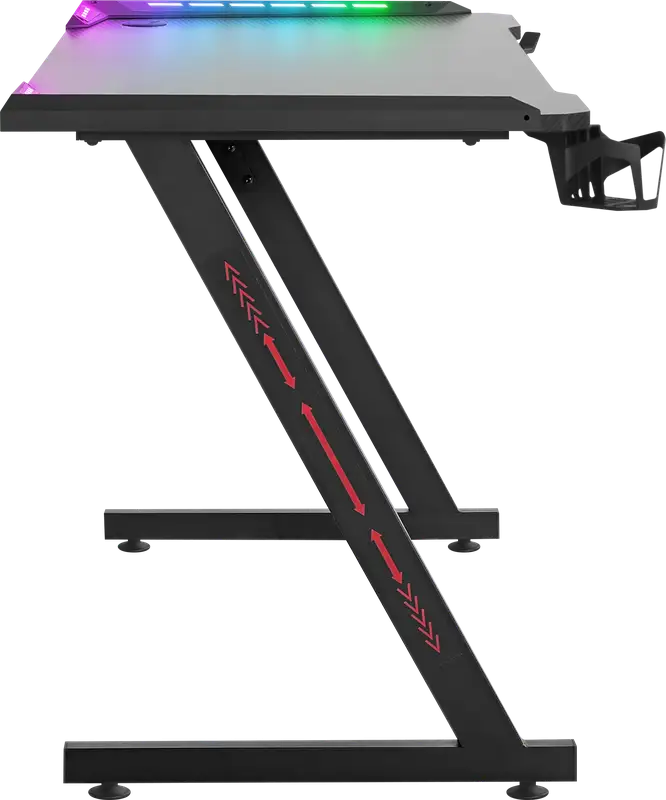 BIURKO DEFENDER JUPITER RGB CZARNE GAMING — 20