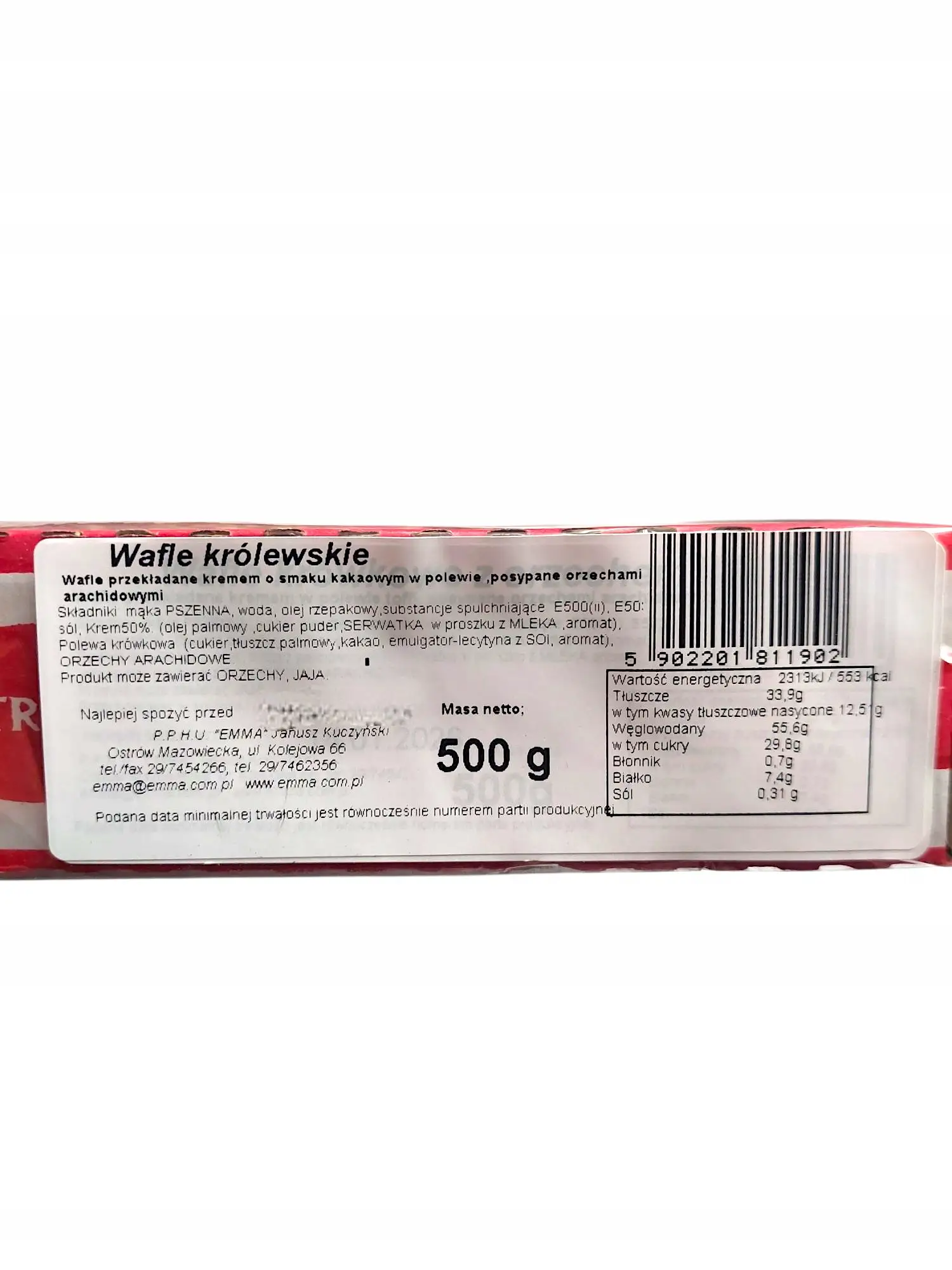 Wafle przekładane kremem 500g Wafle królewskie — 2