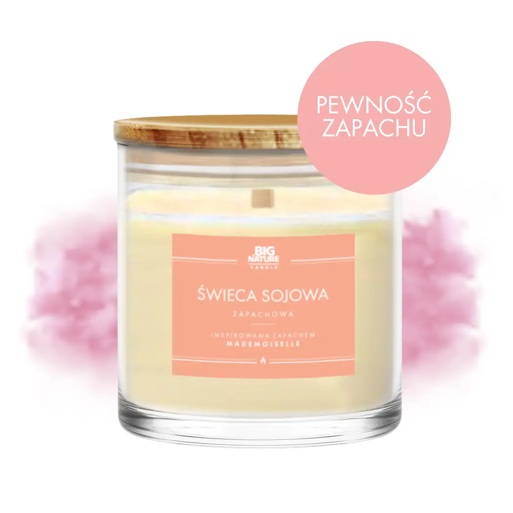 Świeca sojowa zap. insp. MADEMOISELLE 150g - BIG NATURE CANDLE