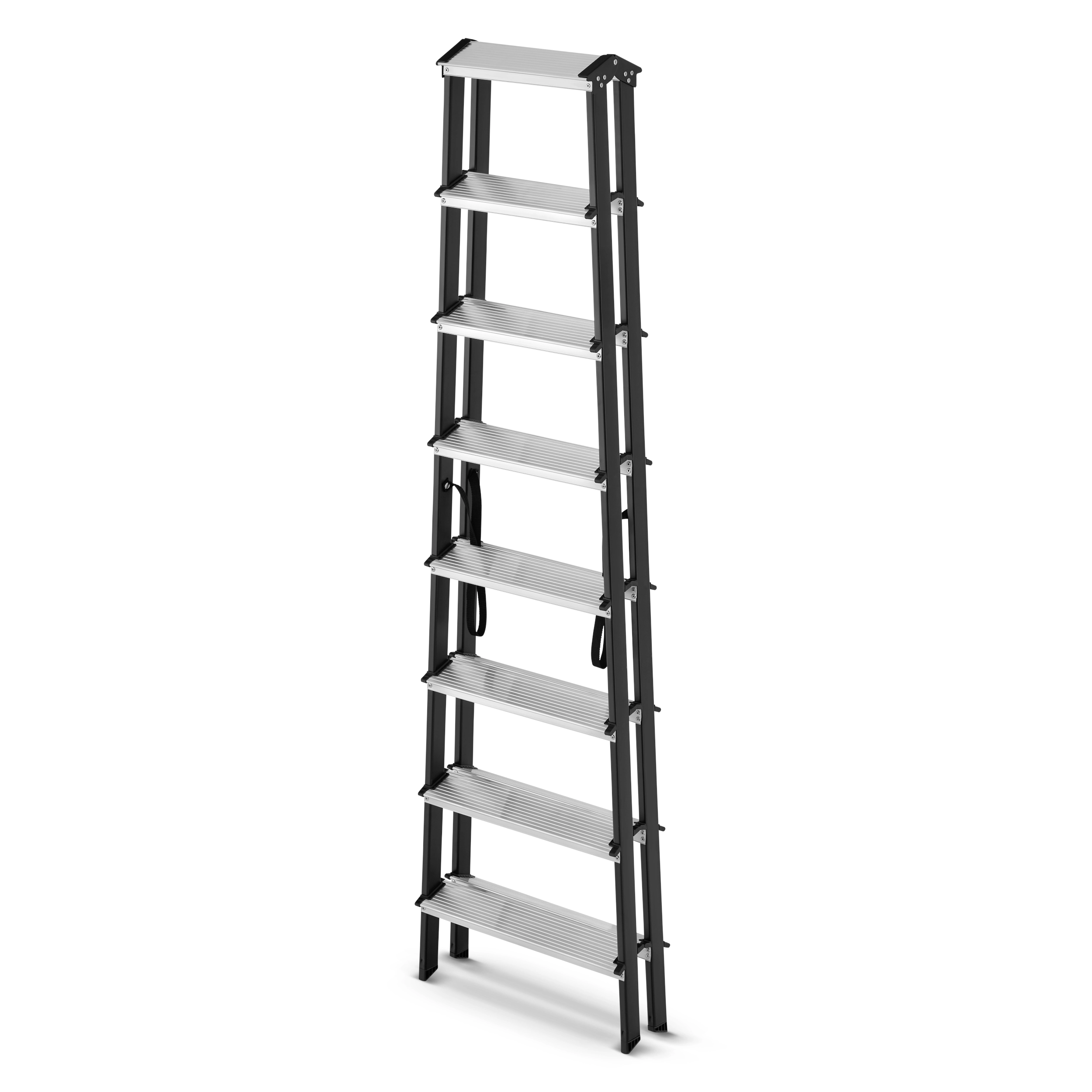 Drabina drabinka domowa 2x8 dwustronna składana MOCNA 150 kg HIGHER schodki — 4