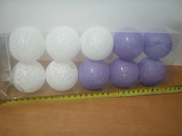 lampki na baterie 10szt. COTTON BALLS | 475385