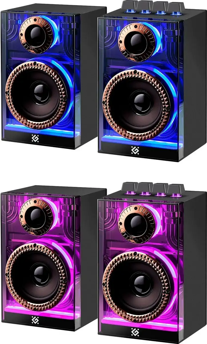 GŁOŚNIKI DEFENDER FUTURO 2.0 BLUETOOTH 20W LED — 2
