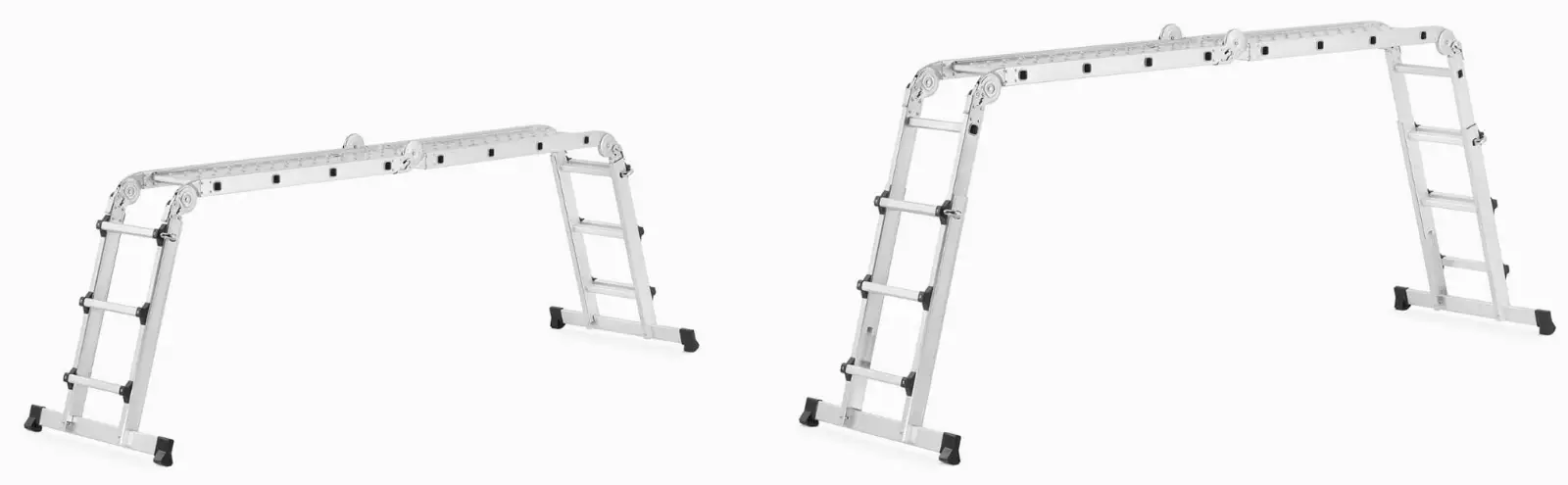 Drabina aluminiowa przegubowa teleskopowa HIGHER 4x4 podest roboczy — 12