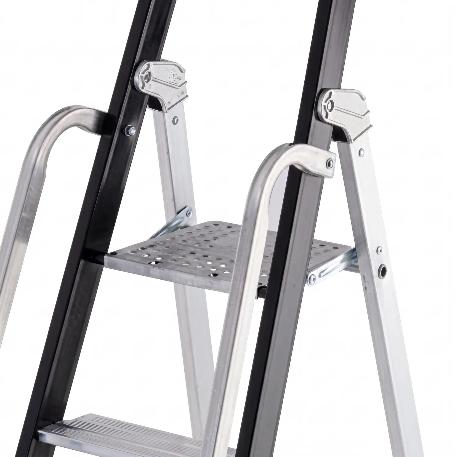 Drabina aluminiowa jednostronna GIERRE 12 stopni podest 150 kg 4,81 m — 3