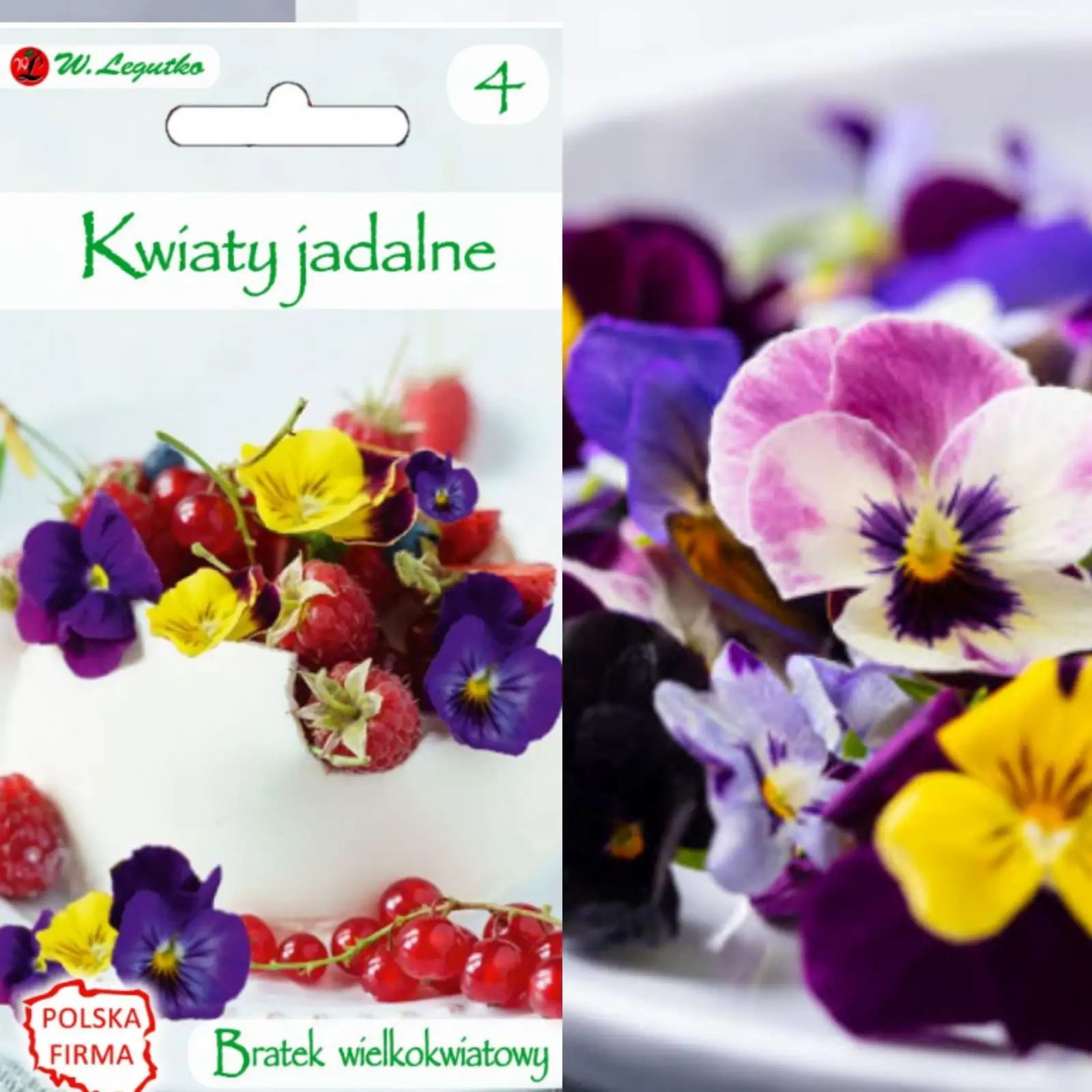 Nasiona Kwiaty jadalne, Bratek wielkokwiatowy 0,5g