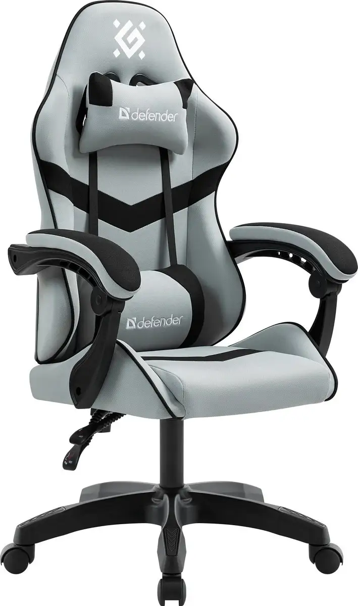 FOTEL DEFENDER SAVAGE SZARO-CZARNY GAMING — 8