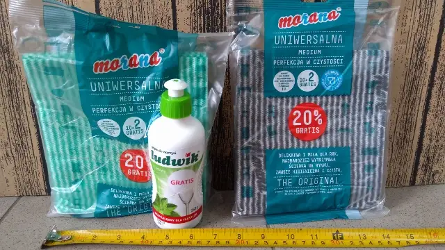 ścierka 2kpl. MORANA + PŁYN DO NACZYŃ 250g