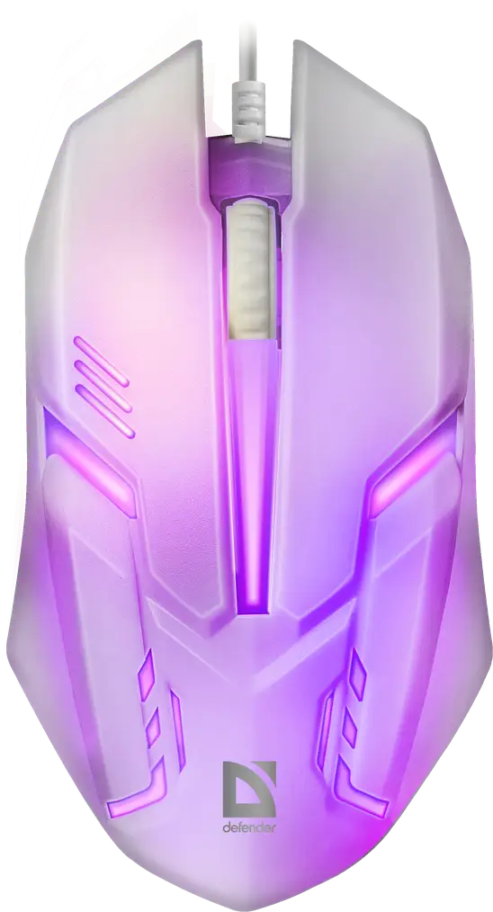 MYSZ DEFENDER CYBER MB-560L BIAŁA 7 KOLORÓW PODŚWIETLENIA 1200dpi 3P — 3