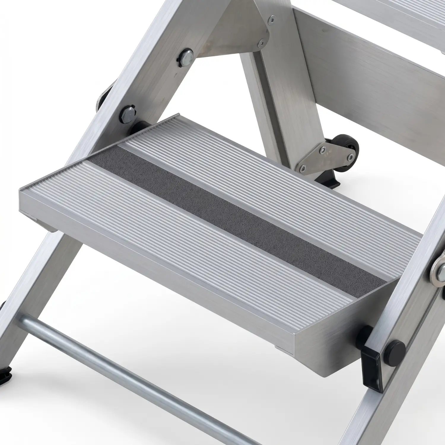 Schody aluminiowe GIERRE 2,66 m koła profesjonalne szerokie stopnie — 6