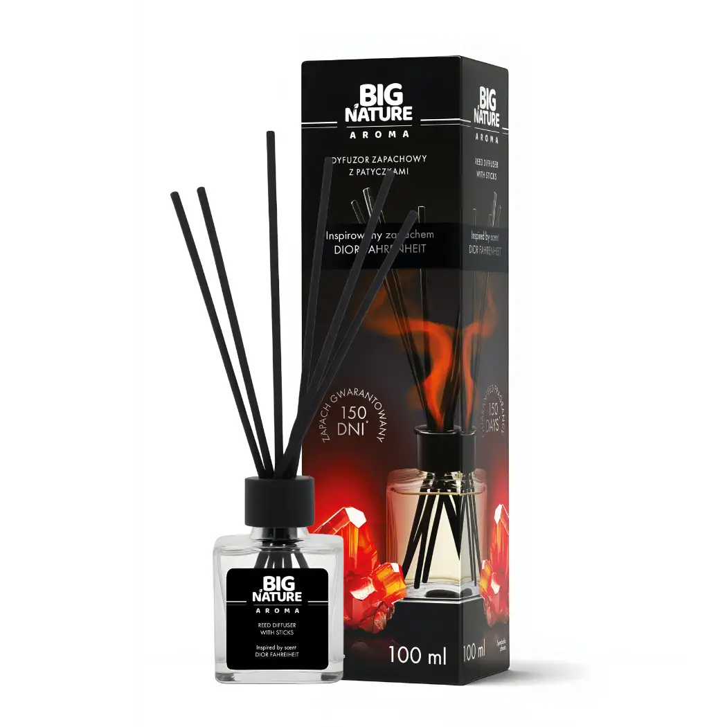 Dyfuzor Zapachowy z Patyczkami - Inspirowany Zapachem DIOR FAHRENHEIT 100ml — 4