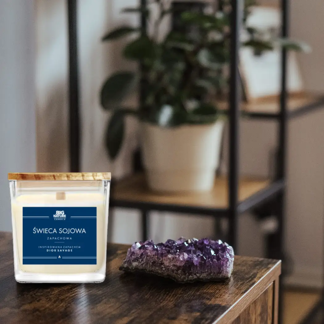 Świeca sojowa zap. insp. DIOR SAUVAGE 450g  - BIG NATURE CANDLE — 2