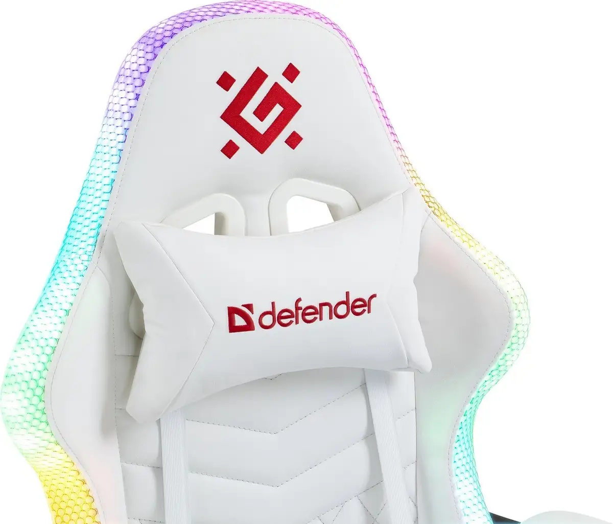 FOTEL DEFENDER CORE BIAŁY RGB GAMING — 20