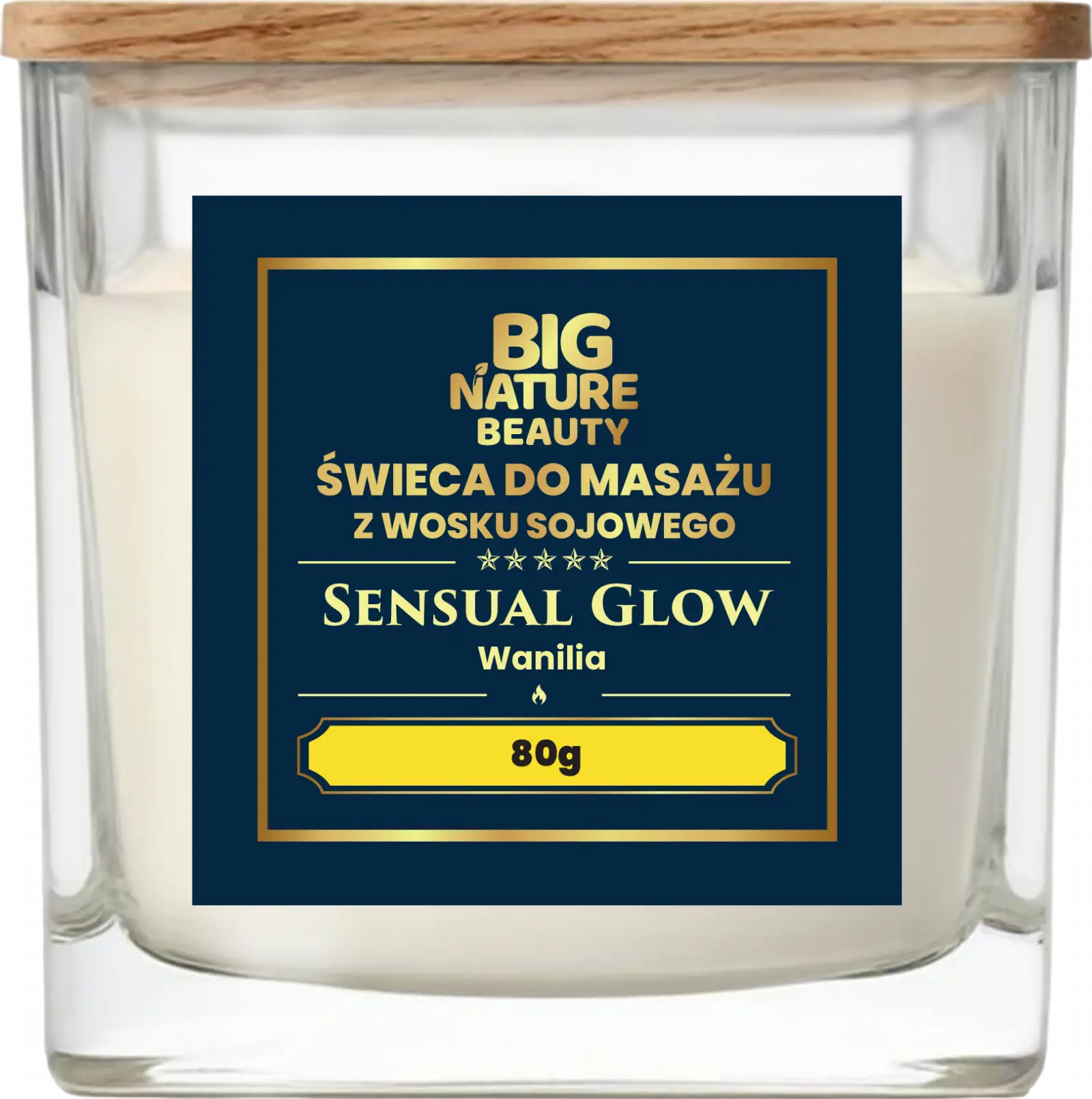 Świeca sojowa do masażu Wanilia 80g