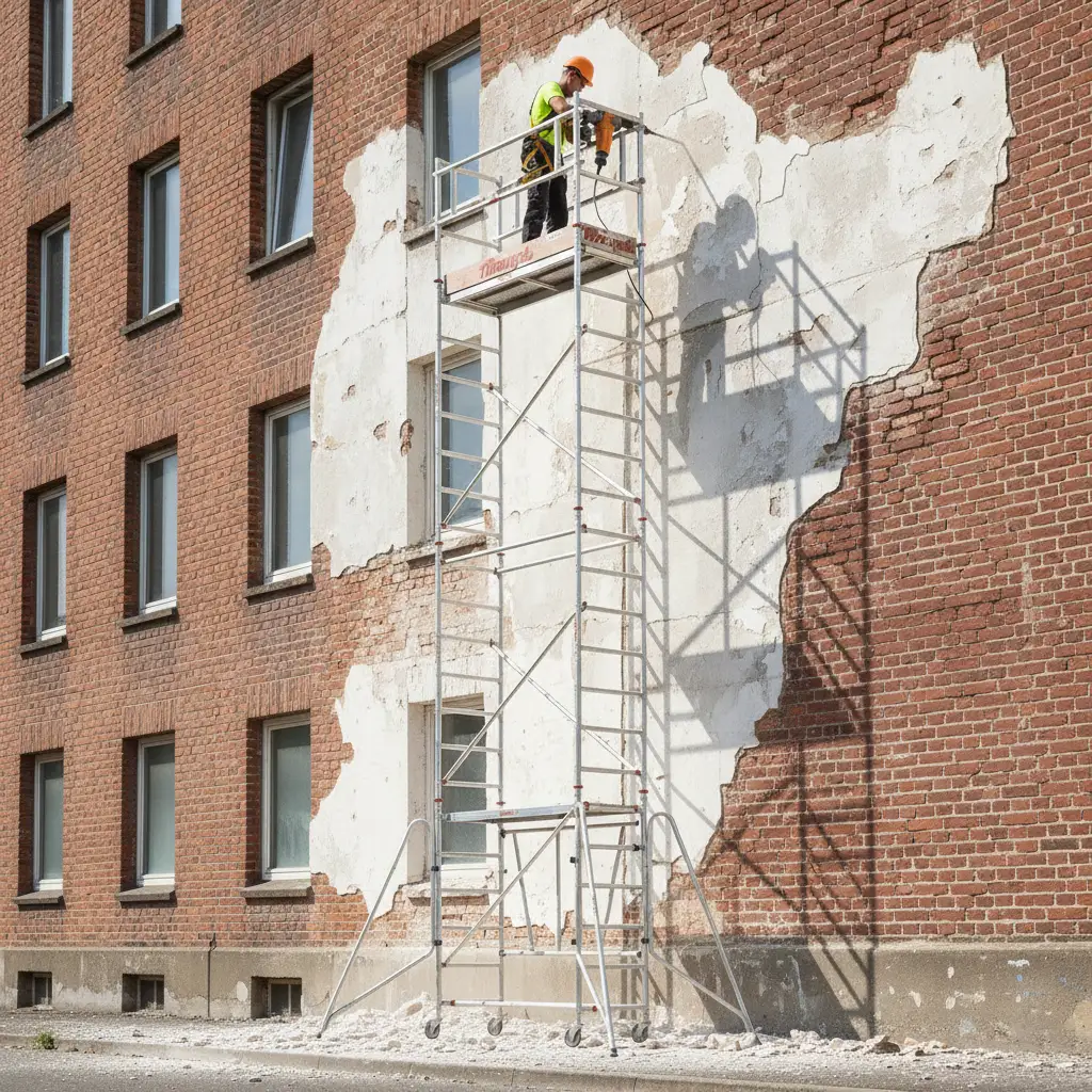 Rusztowanie aluminiowe jezdne składane FARAONE COMPACT XS 160 x 75 cm 160 pakiet A+B+C+D - 7,60 m — 6