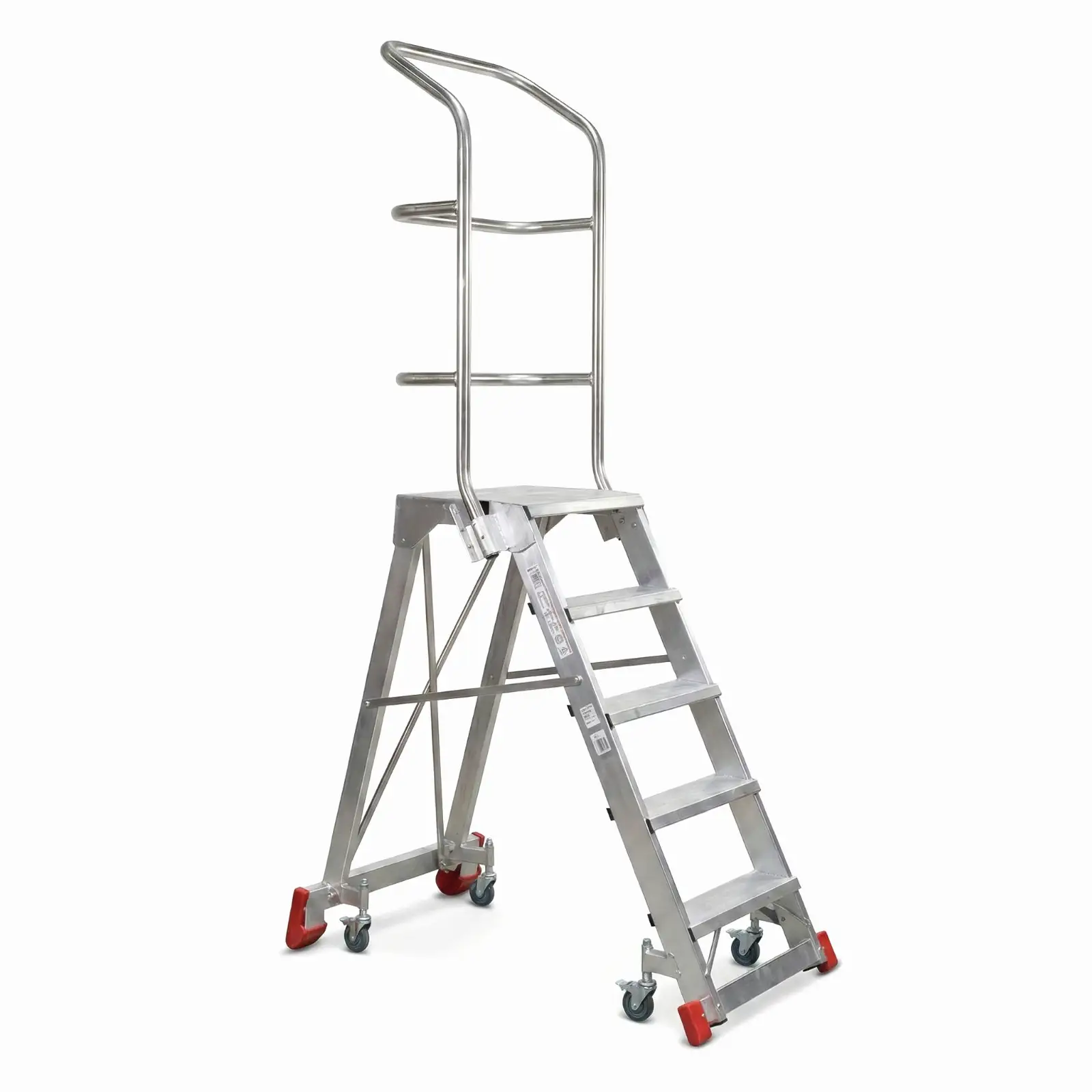 Drabina magazynowa FARAONE 5-stopniowa CM 5LPR- 3,23 m — 5