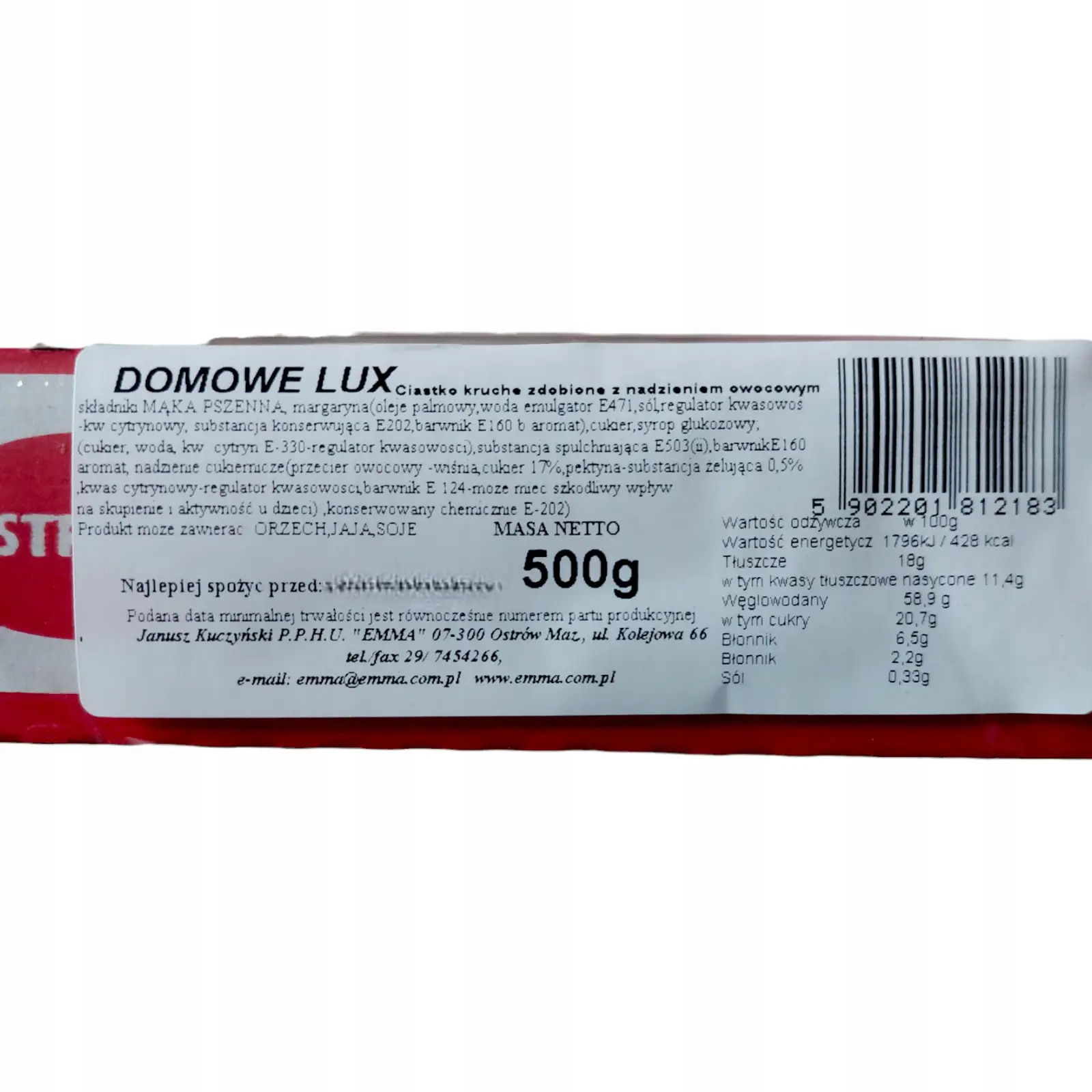 Ciastka kruche z nadzieniem owocowym 500g Domowe Lux — 2