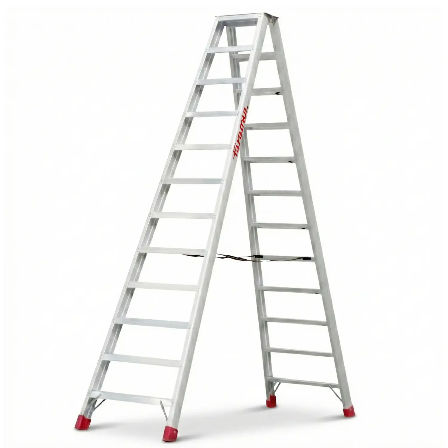 Drabina aluminiowa dwustronna składana profesjonalna 12 stopniowa FARAONE S2280ND - 4,20 m