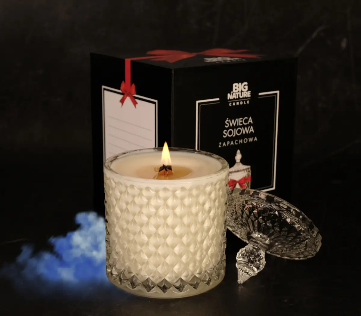 Świeca sojowa zap. insp. DIOR SAUVAGE 240g PREZENTOWA - BIG NATURE CANDLE — 2