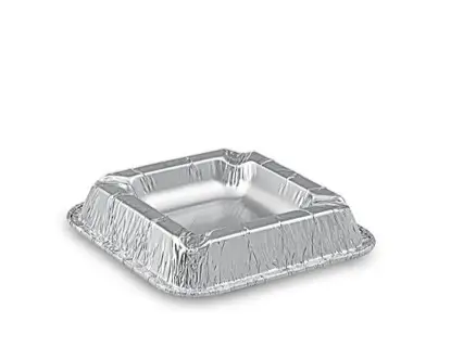 popielniczka aluminiowa 100szt. kwadrat | 39-12