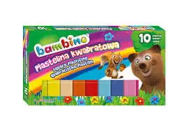 plastelina 10kol.kwadratowa BAMBINO