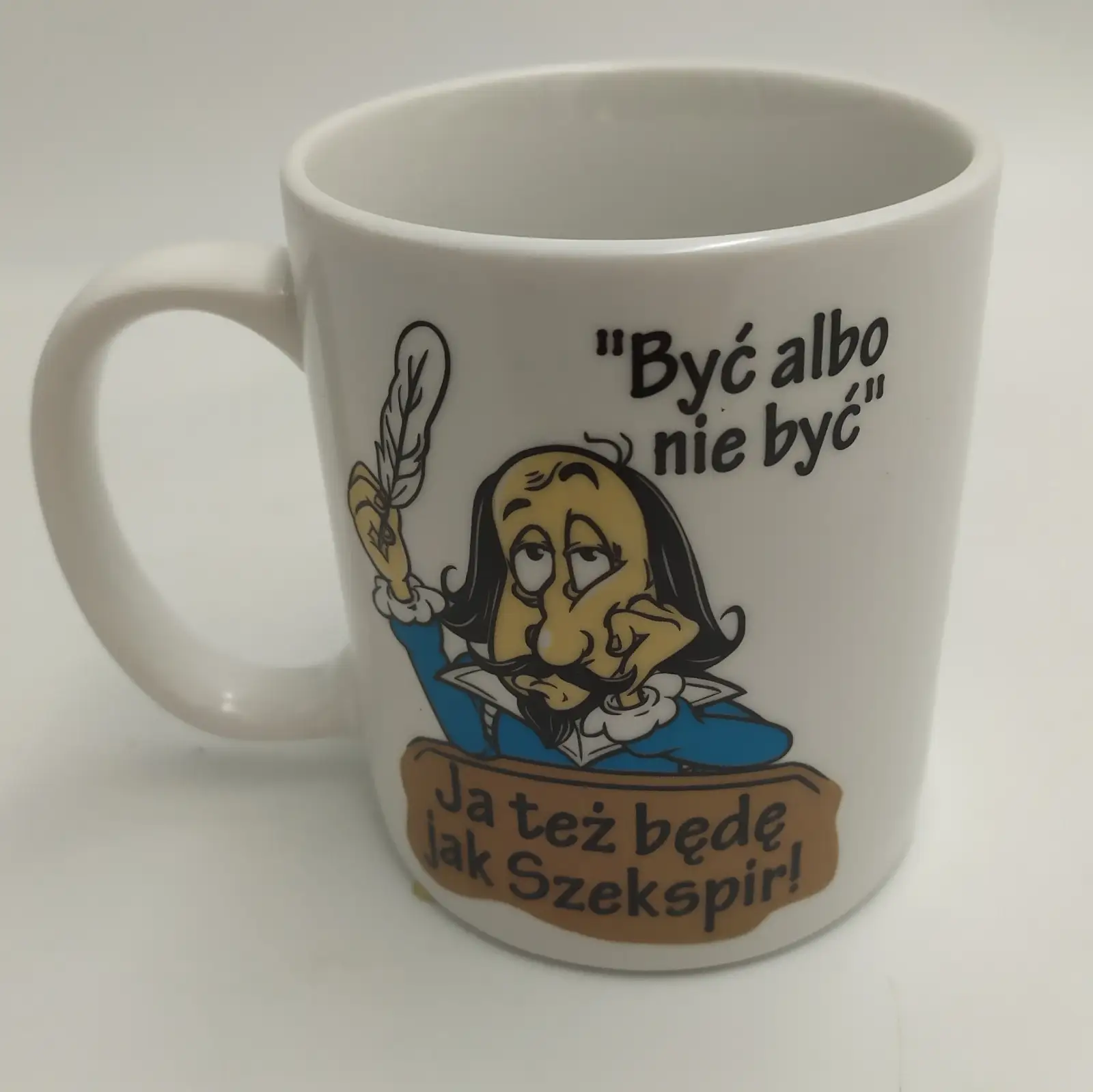 kubek szkolny 300ml.   "Ja też będę jak Szekspir"