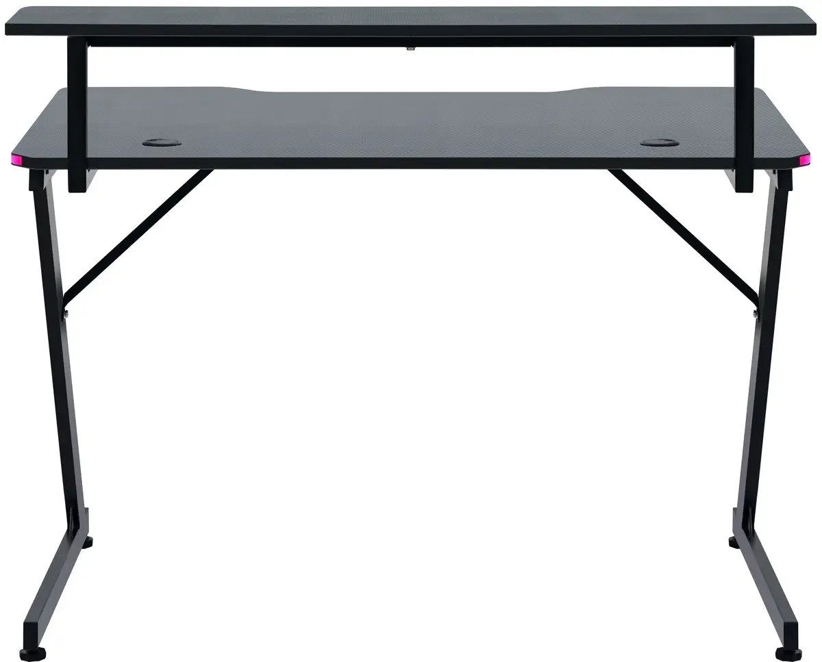 BIURKO DEFENDER ADAMANT CZARNE RGB GAMING — 10