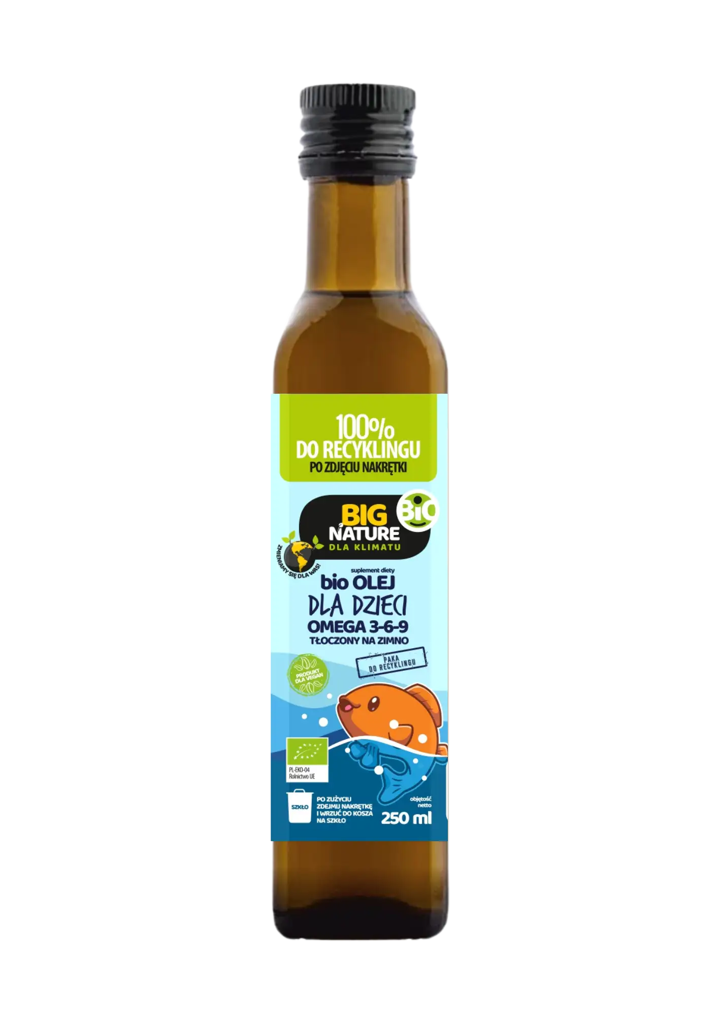 Olej DLA DZIECI Omega 369 BIO tłocz.na zimno 250ml - BIG NATURE