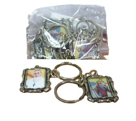 brelok metalowy emblemat dwustronny Św. Krzysztof  - 10szt