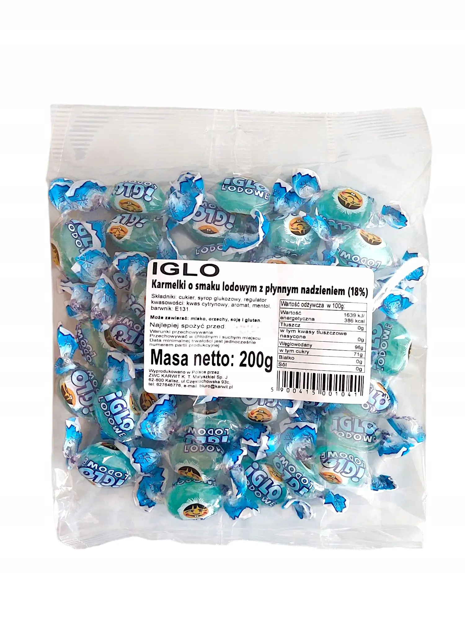 Cukierki IGLO 200g lodowy