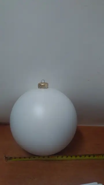 bombka 5szt  biała do decupage 15cm
