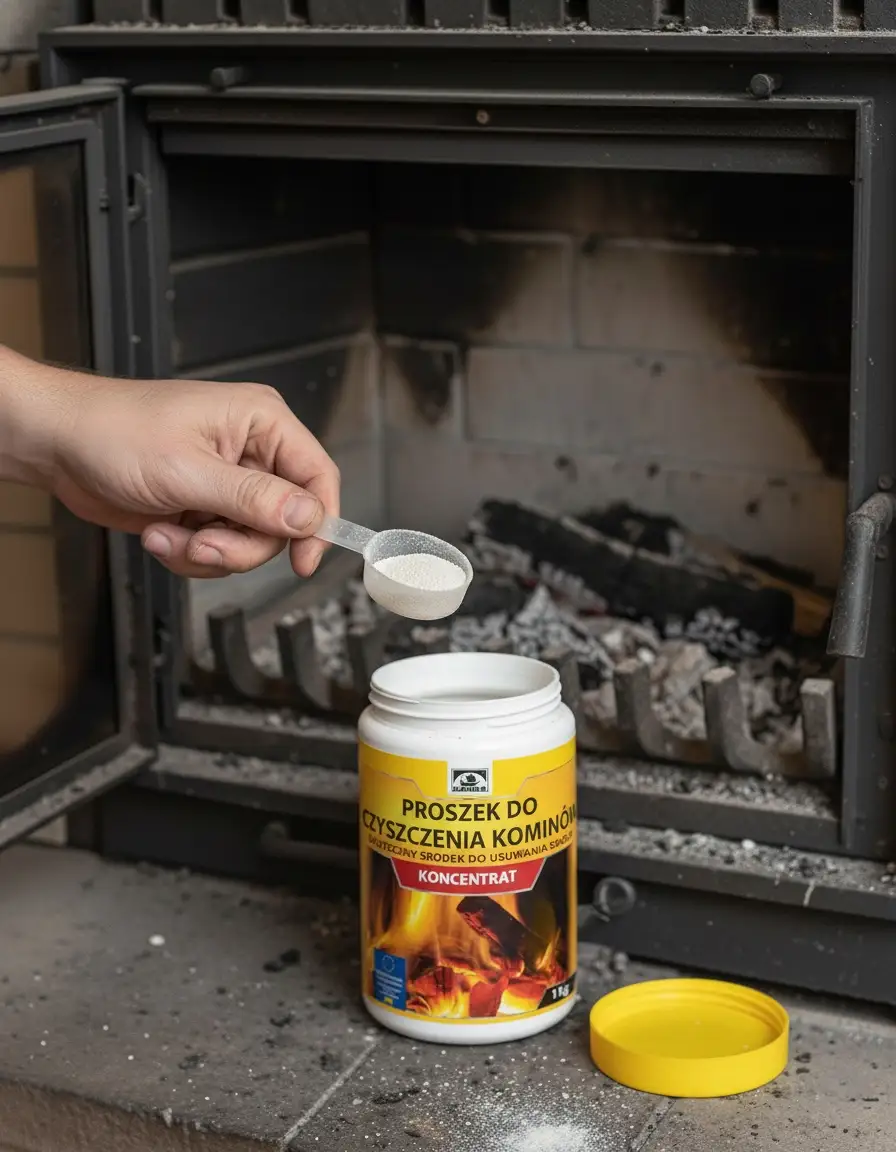 Środek do czyszczenia komina pieca smoły sadzy proszek koncentrat HANSA 1kg — 4