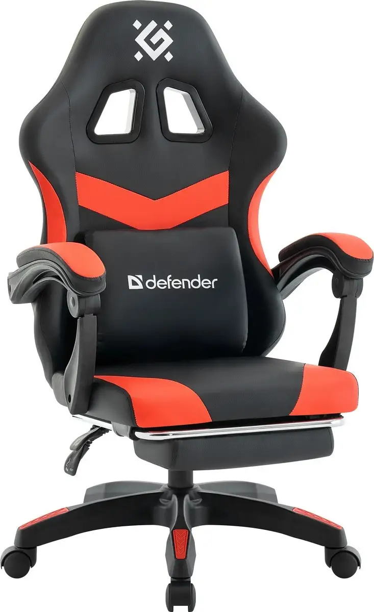 FOTEL DEFENDER RUNA PRO CZERWONO-CZARNY GAMING — 8
